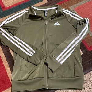 Hunter green activewear zip up
